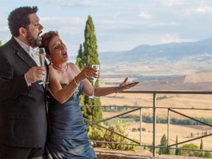 Opera and wine experience overlooking Val d'Orcia